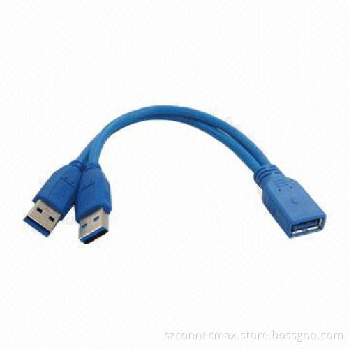 USB 3.0 AF tO AM x 2 Extension Cable